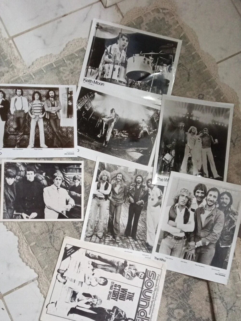 Eight Black And White Glossy Photos The Who Set Photos Wall Art